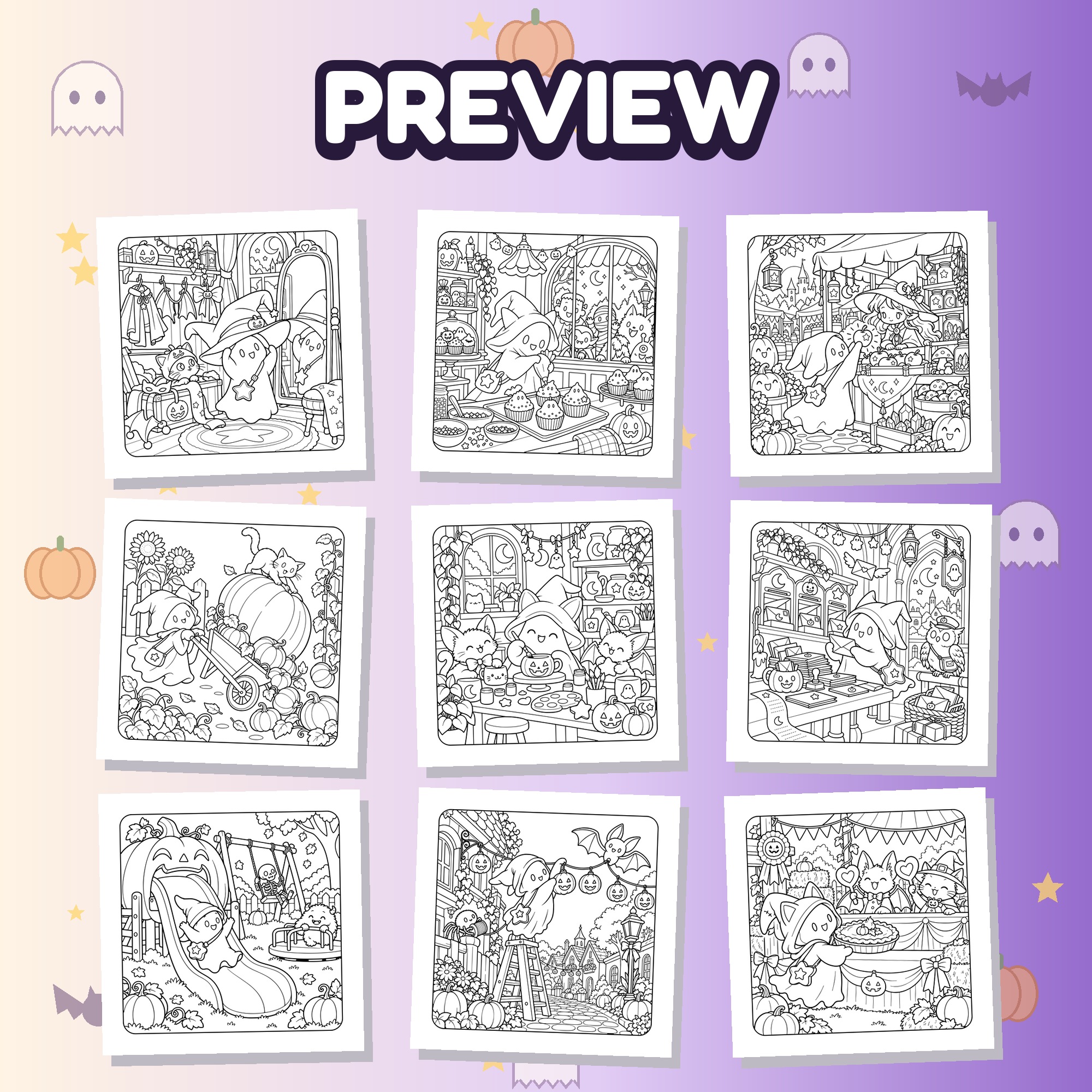 Little Boo's Cozy Halloween Printable Coloring Pages (6 of 6)